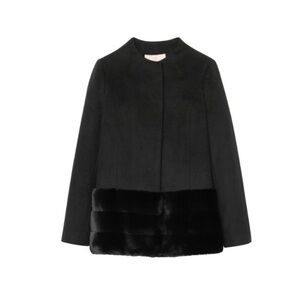 Gal Meets Glam Black Wool Anita Coat